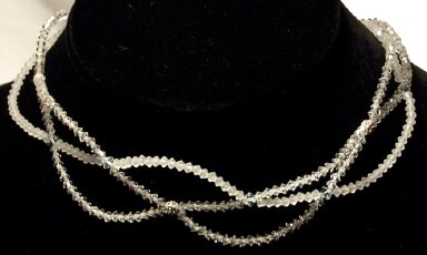 SJ68 Swarovski clear/frosted crystal choker necklace